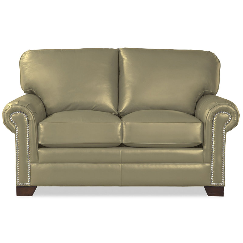Copola Loveseat, Orange Genuine Leather