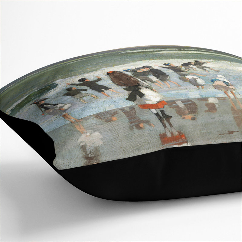 Square Cushion, Black, 55cm H x 55cm W x 20cm D