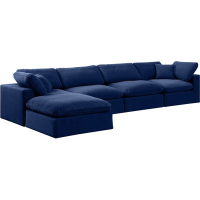 Canapé modulaire réversible en velours Hinesh