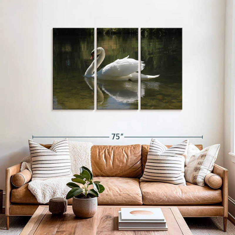 Swan Lake Reflection, 36" H x 57" W