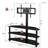 Multi Black Tv Stand, 35.4 Inch, Height Adjustable, 3 Swivel, Fits 32-65 Inch Tvs, 0.3"/0.2"/0.2" Tempered Glass Adjustable Height, Swivel 3, Easy To Maintain