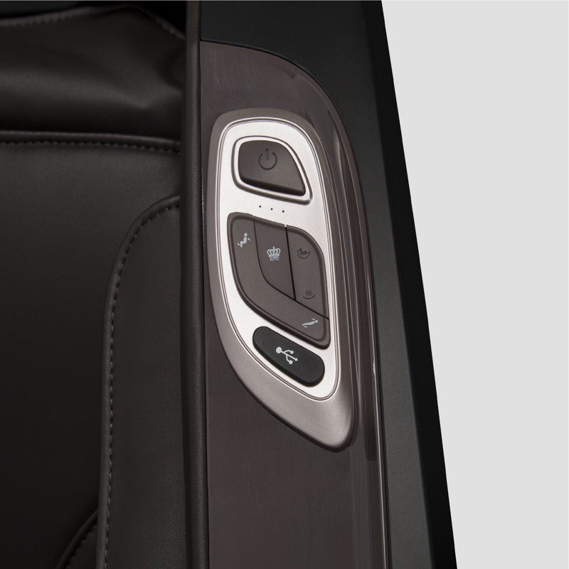 Black Faux Leather Zero Gravity Massage Recliner with Metal Frame