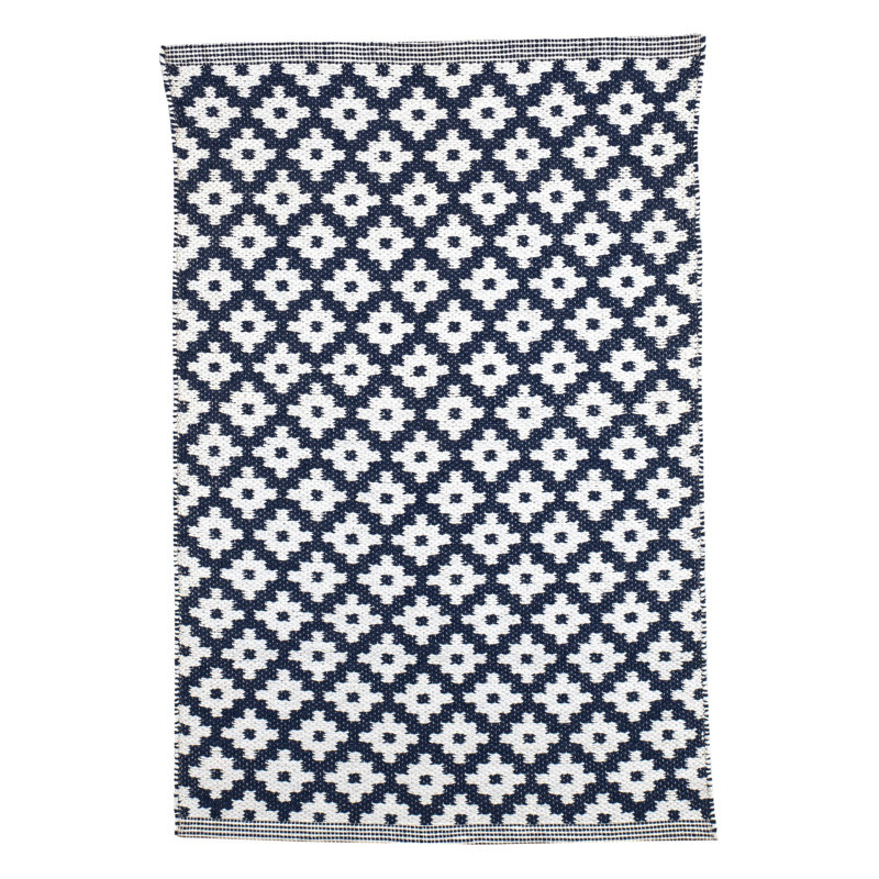 Samode Navy Handwoven Indoor/Outdoor Rug, Rectangle 3' x 5'