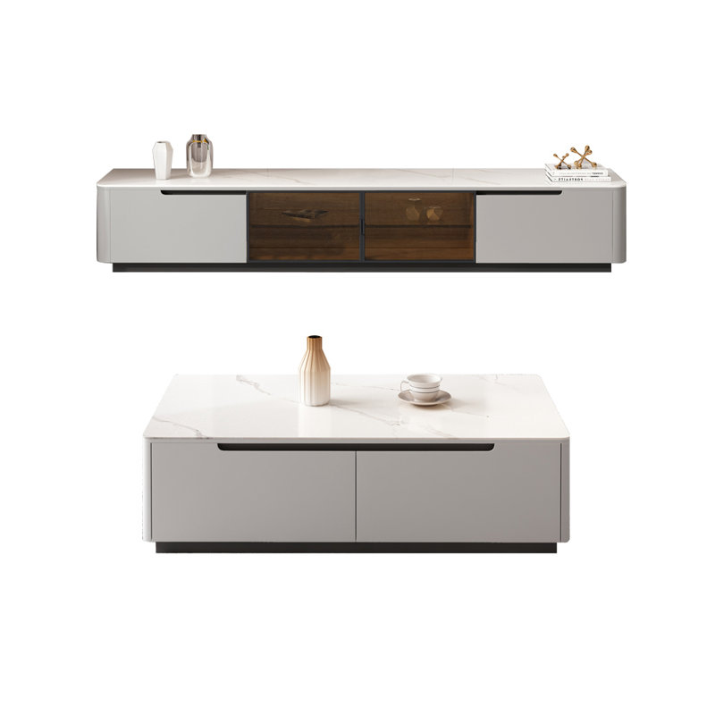 Table basse et meuble télé de style luxueux