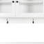 Armoire de cuisine de 63 po de large, armoire de rangement autoportante avec 4 portes, 4 tiroirs et tablette à micro-ondes, blanc, buffet-1822753392