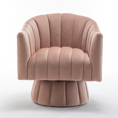 Murrow Upholstered Swivel Barrel Chair