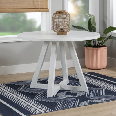 44" Round Solid Wood Pedestal Dining Table
