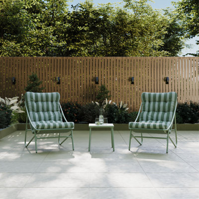 2 - Person Patio Dining Set Square Table with Cushions Included