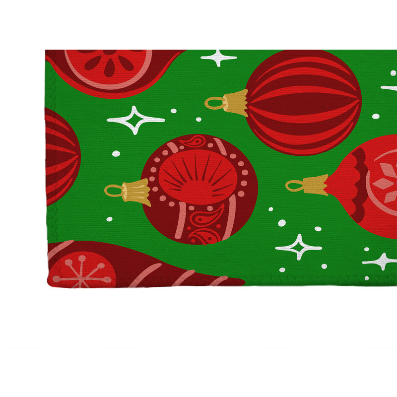 Paillasson Ornaments, Vert abstrait, L 60 po x L 84 po
