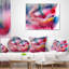 Tache abstraite bleue et rouge - coussin sensuel imprimé
