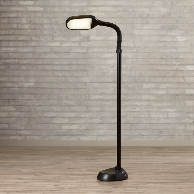 Lavish 5' Home LED Sunlight Floor Touch Lamp with Dimmer Switch - Black