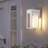 Dusk To Dawn Classic Outdoor Wall Sconce With Cylinder Glass Shade And Rectangular Metal Frame, Waterproof For Porch, Patio(Set Of 2)-262313137