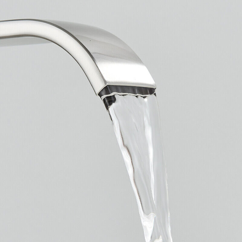 Floor Waterfall Faucet with Diverter, Brushed Nickel