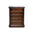 Armoire d'appoint en bois massif brun noisette