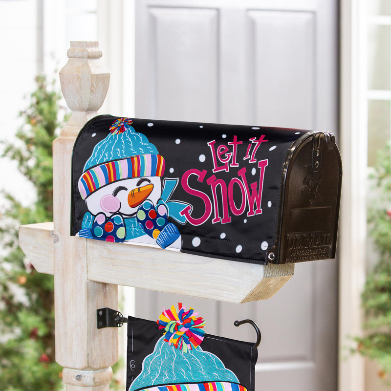 Let It Snow-Man Mailbox Cover