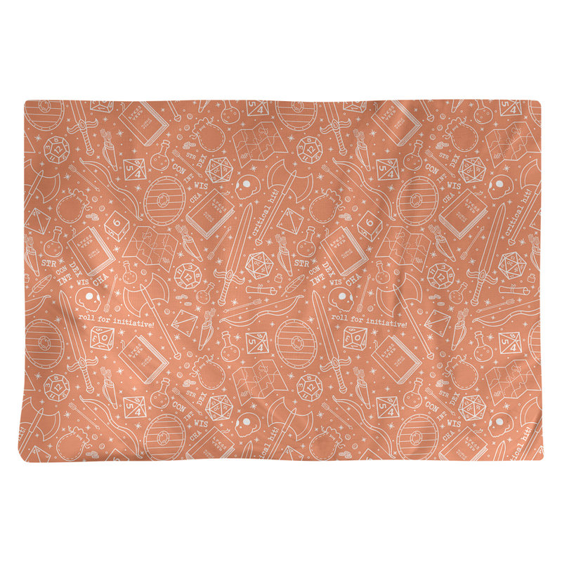 Napperon en coton 18 po Classic RPG, Orange / blanc
