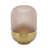 Glam Glass and Metal Vase with Textured Dome Design - Modern Decorative Accent for Stylish Interiors-2145487325
