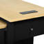 Îlot de cuisine avec armoire de 47,2 po x 19,7 po, table de salle à manger extensible, tablettes réglables, bloc d'alimentation, comptoir mobile de 47 po, compartiments de rangement, charnières à fermeture en douceur, noir-914364059