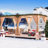Aluminum Pergola, Wood Grain Aluminum Pergola with Adjustable Rainproof Louver-130088358