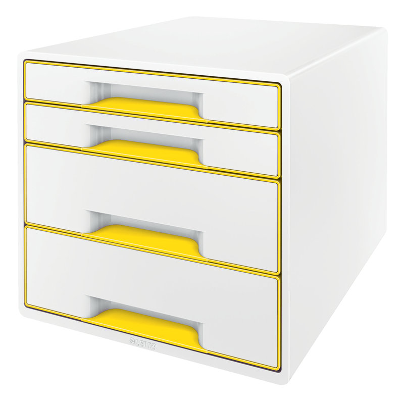 Wow Plastic Paper Organiser, White/Yellow