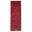 Tapis de couloir rouge en laine noué à la main de conception unique 3 pi 5 po x 9 pi 10 po Thornport