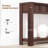 Rustic Farmhouse Console Table with 6 Drawers.   Wood Entryway Table with Open Lower Shelf. Narrow Sofa Table for Living Room. Hallway