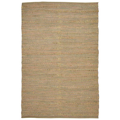 Tapis tissé à plat en jute rose et brun 3 pi x 5 pi