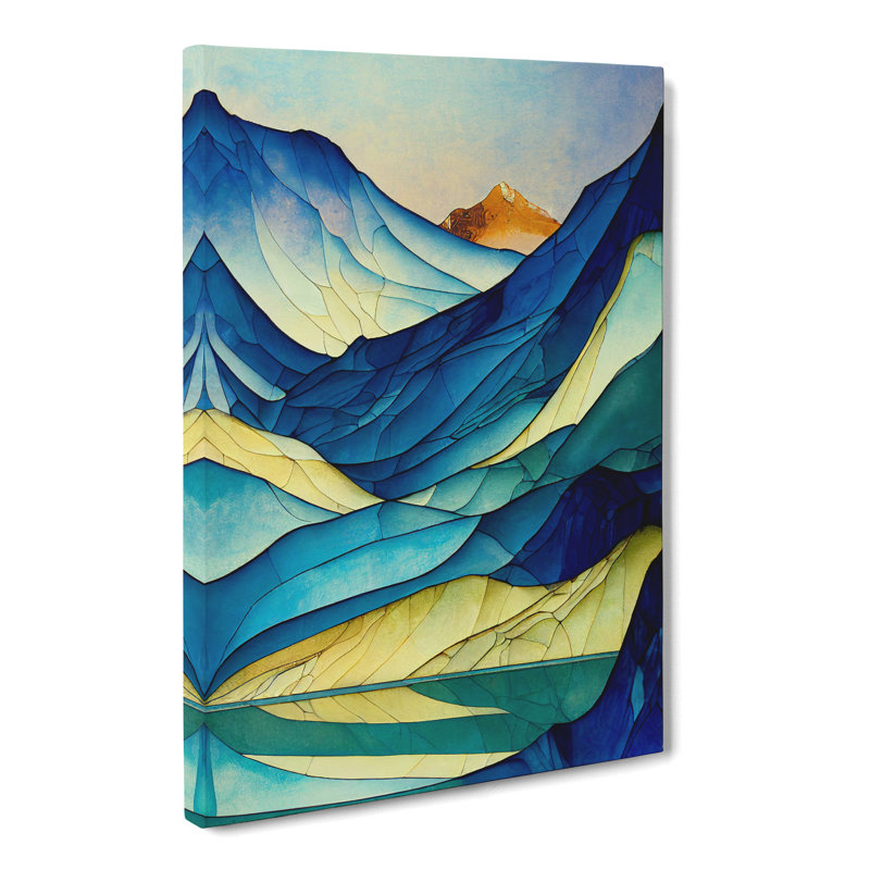 Glacier StainGlass - Wrapped Canvas, 60cm H x 40cm W x 3cm D