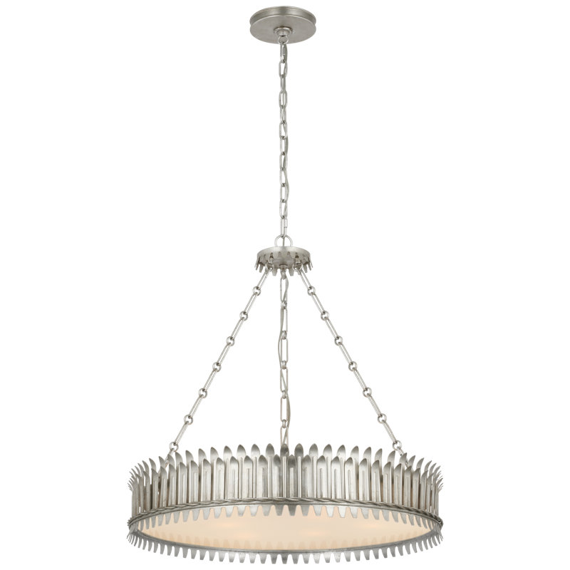 Leslie 6 - Light Chandelier, Burnished Silver Leaf