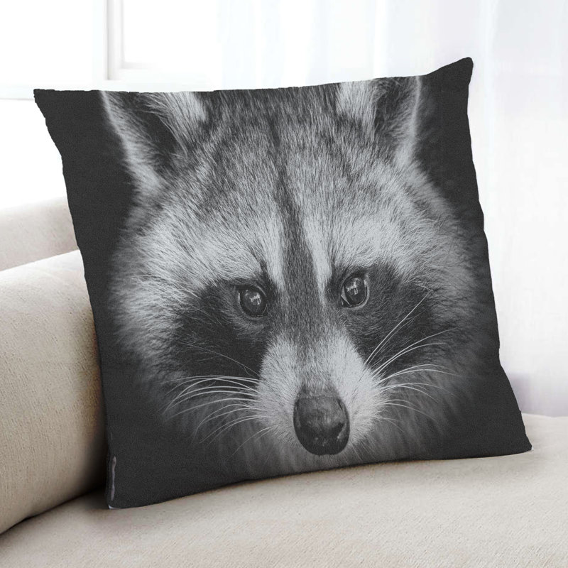 Coussin Raccoon, Microsuède