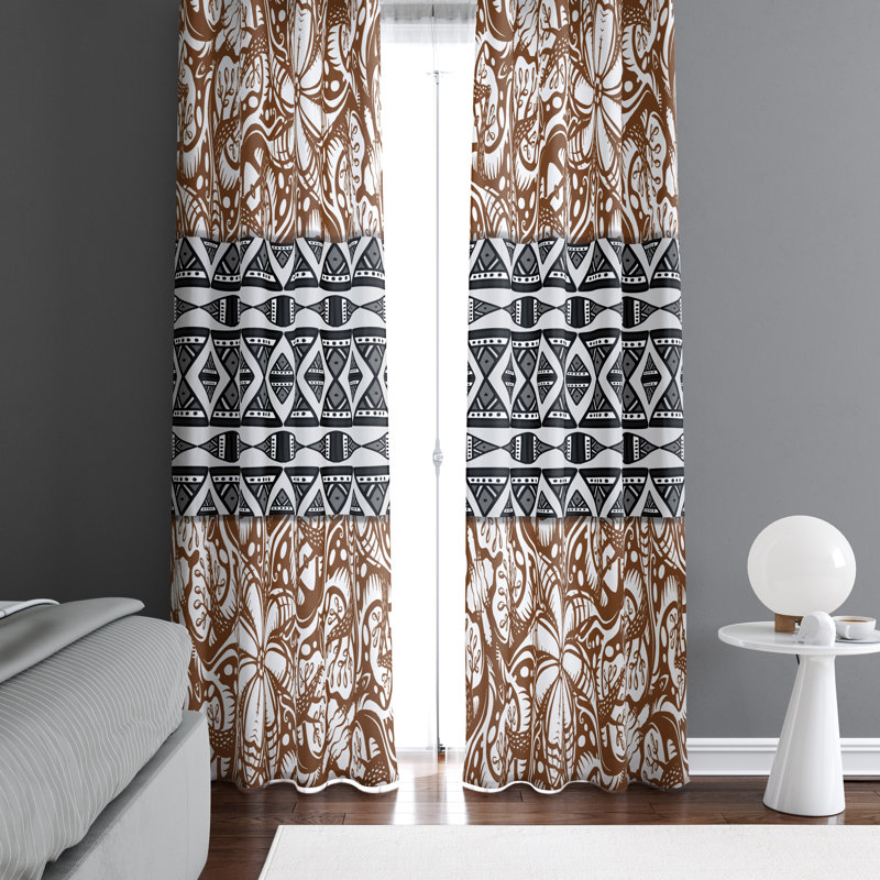 Semi Sheer Curtain Panel Pair, 40" W x 61" L