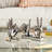 Porcelain Ceramic Gesture Hands Decorative Silver Sculpture Set