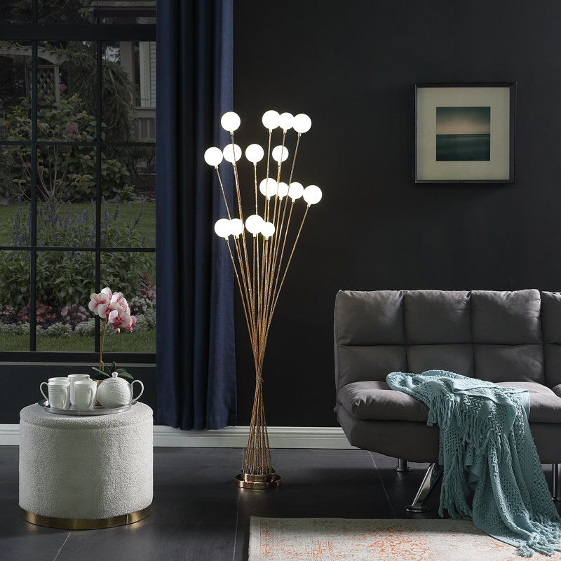 Akilesh 61.5'' Tree Floor Lamp, Gold