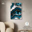 Art mural bleu sarcelle Tectonic III -598236985-598236984