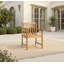 Ensemble de 2 chaises de patio en bois massif