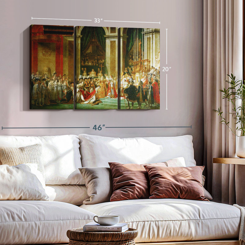 "Le couronnement de Napoléon" sur toile, H 20 po x l 33 po
