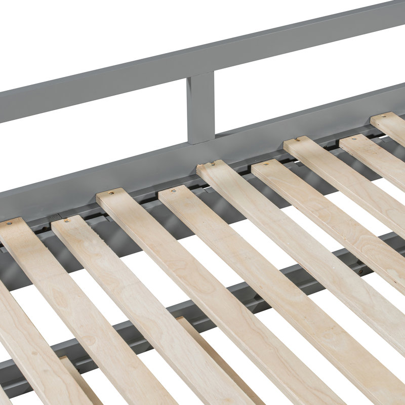 Lit de jour extensible gris avec lit gigogne, idéal pour accueillir plusieurs invités, transformation de lit simple à très grand lit, lit de jour équipé de lit gigogne Pine Legs, petits espaces peu encombrants, conception de lit convertible, bois