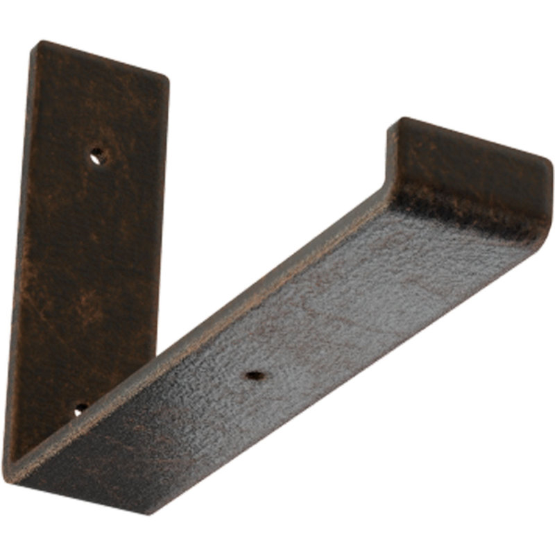 Support de tablette en acier, H 5 po x l 2 po x P 10 po, Bronze vieilli