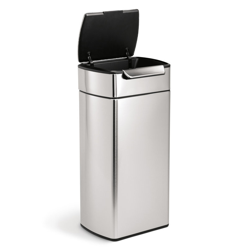 Simplehuman 30L Rectangular Touch-Bar Bin, Brushed Stainless Steel