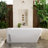 All-in-one 77 In. X 31.5 In. Cold Plunge Bathtub 2 Jets Ice Bath Tub W/ Insulation Lid - Chiller - Heater In White