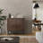 Banting 32"W Solid Wood Modern Industrial Low Storage Cabinet with Metal Base and Adjustable Shelves