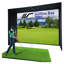 Écran de projection de golf portatif à impact frontal blanc 113,4 "x 112,6" GolfSim Bay
