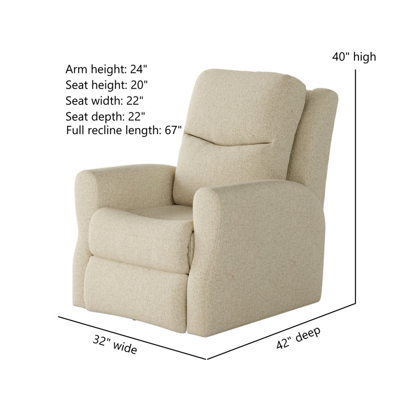 Fauteuil inclinable Fame, Blanc, Power/Wall Recliner