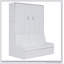 Grand lit escamotable mural avec coussin, grand lit, blanc