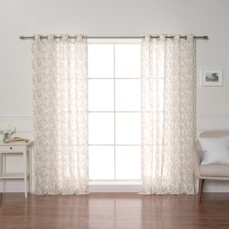 Semi Sheer Curtain Panel Pair