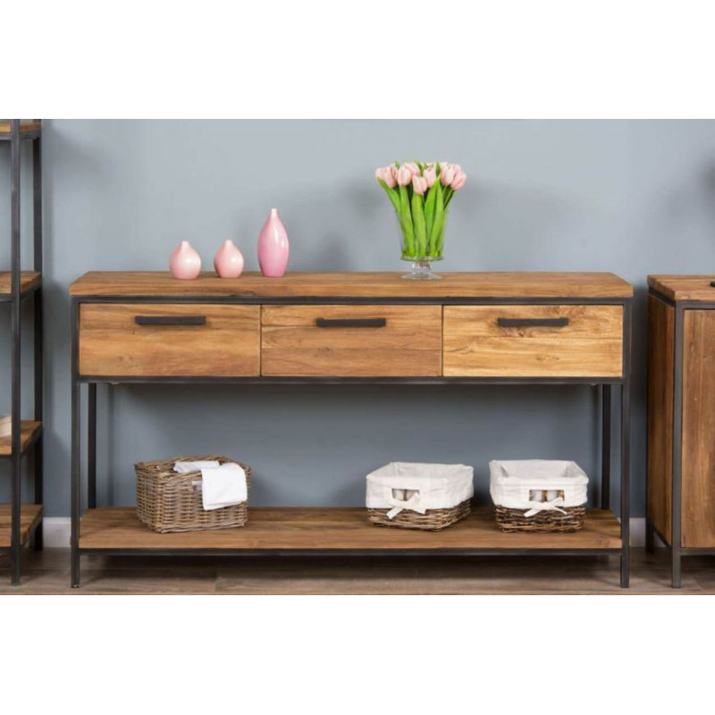 Audriana 149cm Solid Wood Console Table