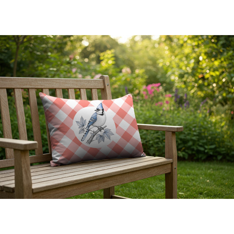 Oreiller réversible intérieur / extérieur Blue Jay, 20 po x 14 po, Pêche