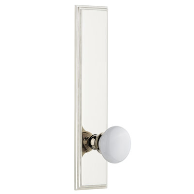 Grandeur Carré Tall Plate Single Dummy with Hyde Park Door Knob