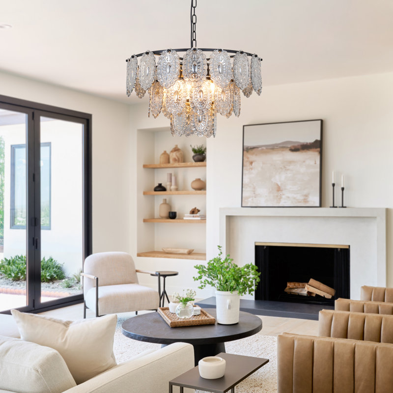 Aust 8 - Light Dimmable Tiered Chandelier