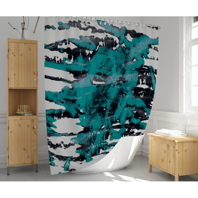 Rideau de douche simple abstrait, H 72 po x l 70 po